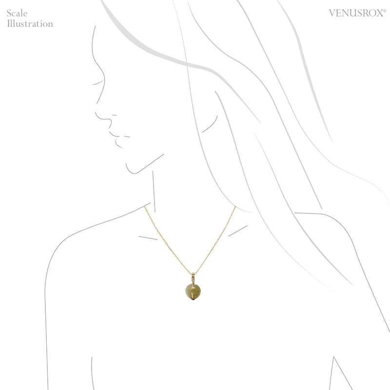 Yellow 'Cats Eye' Danburite Pendant from the Krasnochikoysky District, Zabaykalsky Krai, Russia | Venusrox