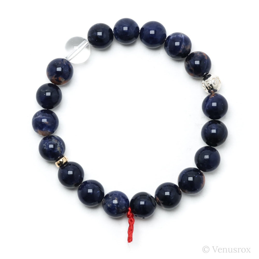 Sodalite with Orange Calcite Bead Bracelet from Brazil | Venusrox