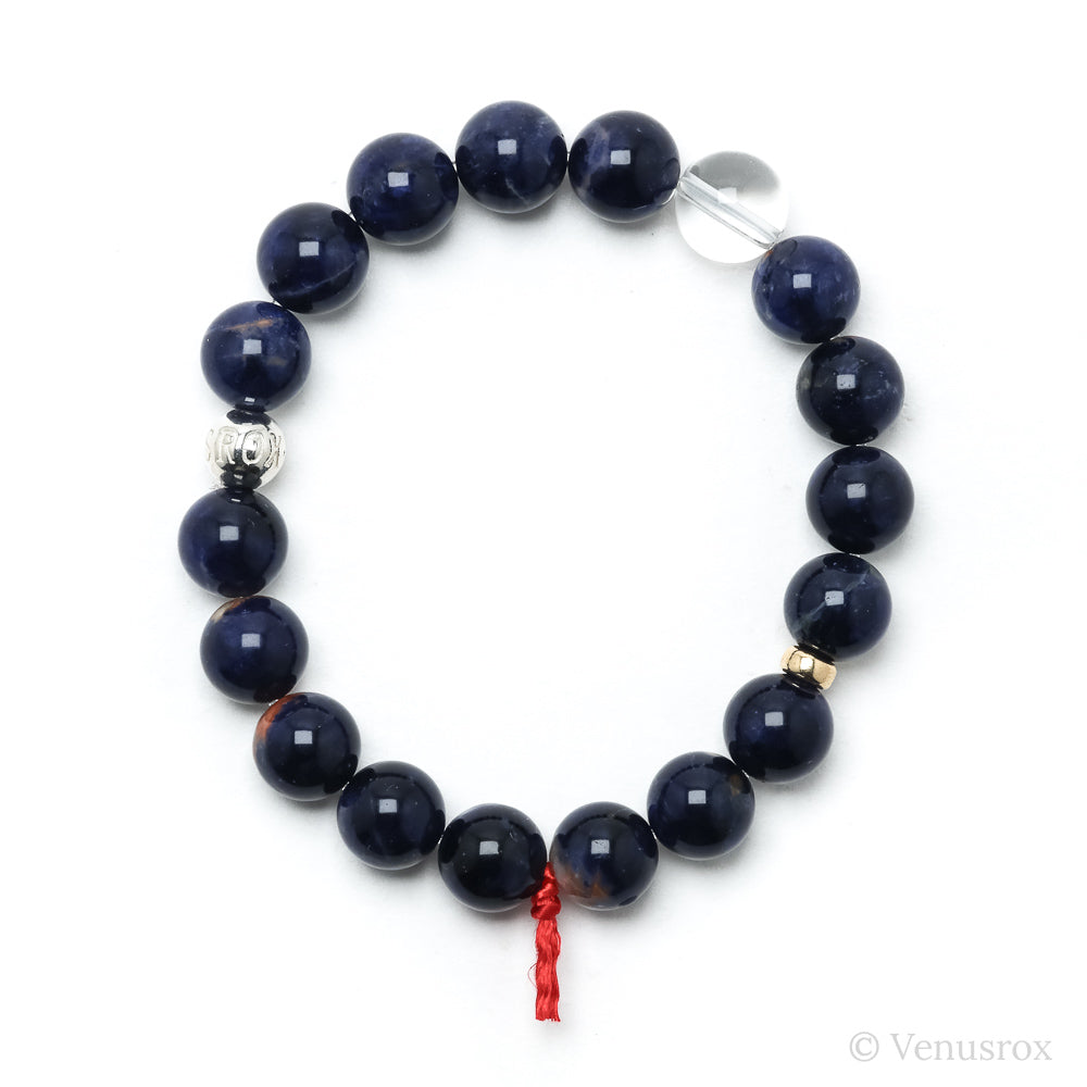 Sodalite with Orange Calcite Bead Bracelet from Brazil | Venusrox