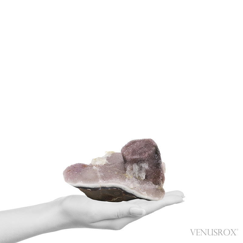 Amethyst with Agate & Calcite Polished/Natural Cluster from Uruguay | Venusrox