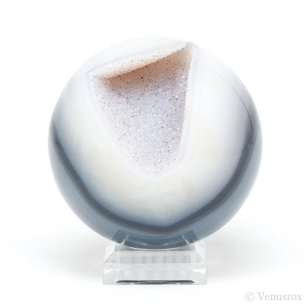 Agate with Quartz Geode Sphere from Brazil | Venusrox