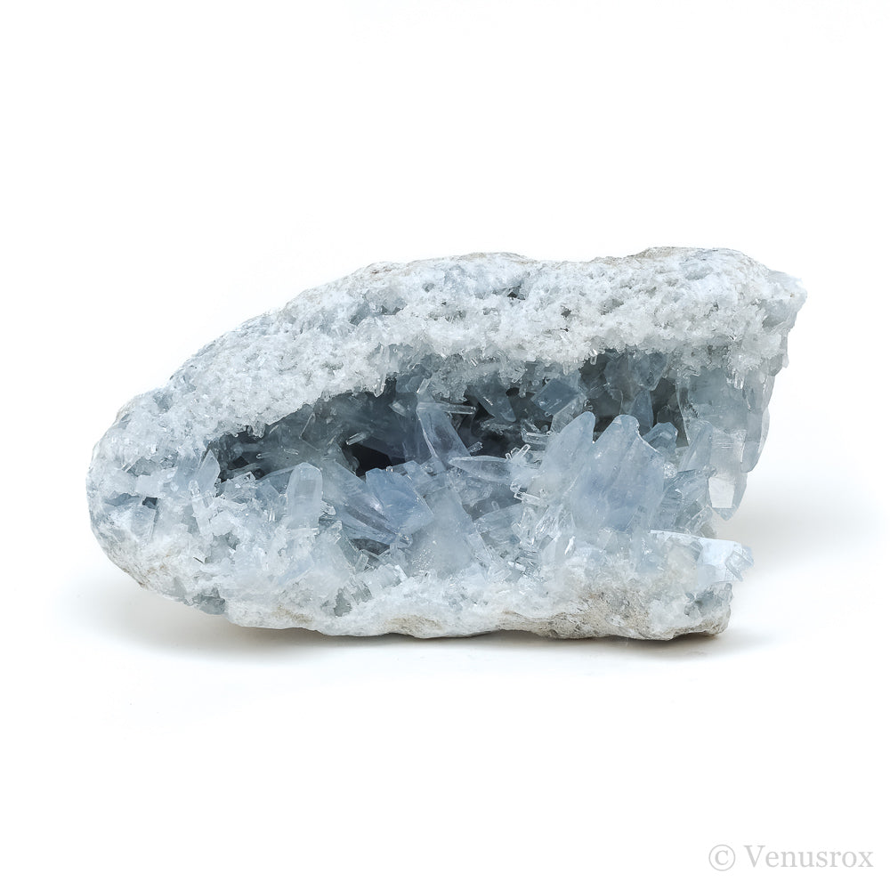 Blue Celestite on Matrix Natural Cluster from Madagascar | Venusrox