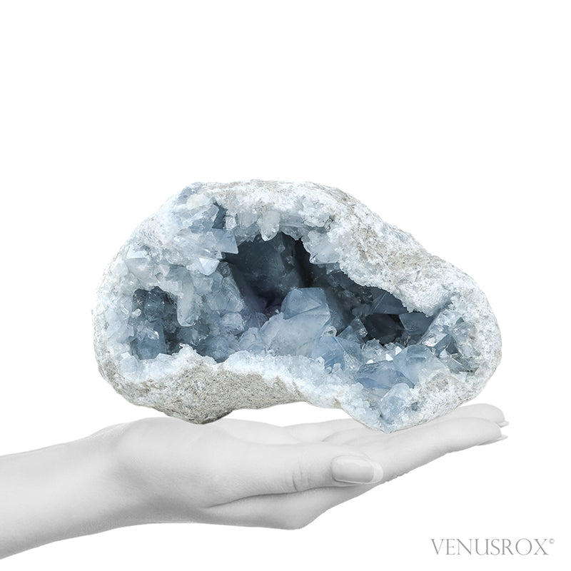 Blue Celestite on Matrix Natural Cluster from Madagascar | Venusrox