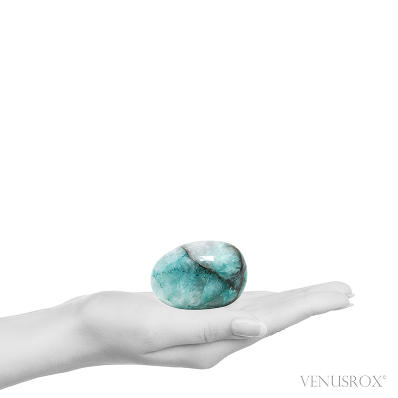 Chrysocolla in Quartz Polished Crystal from Peru | Venusrox