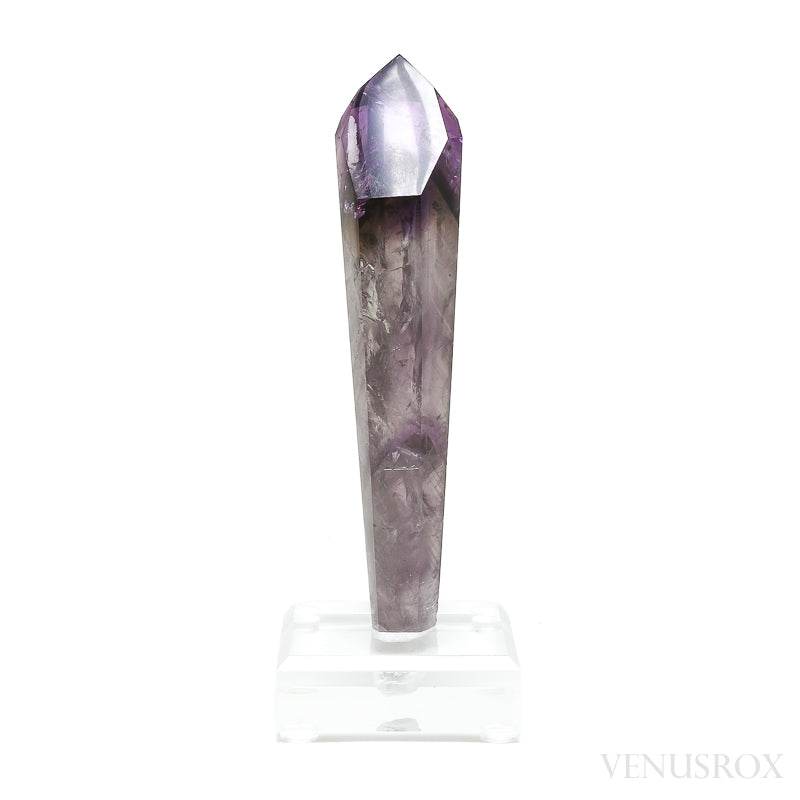 Amethyst Phantom Polished/Natural Point from the Quixaba Mine, Bahia, Brazil mounted on a bespoke stand | Venusrox