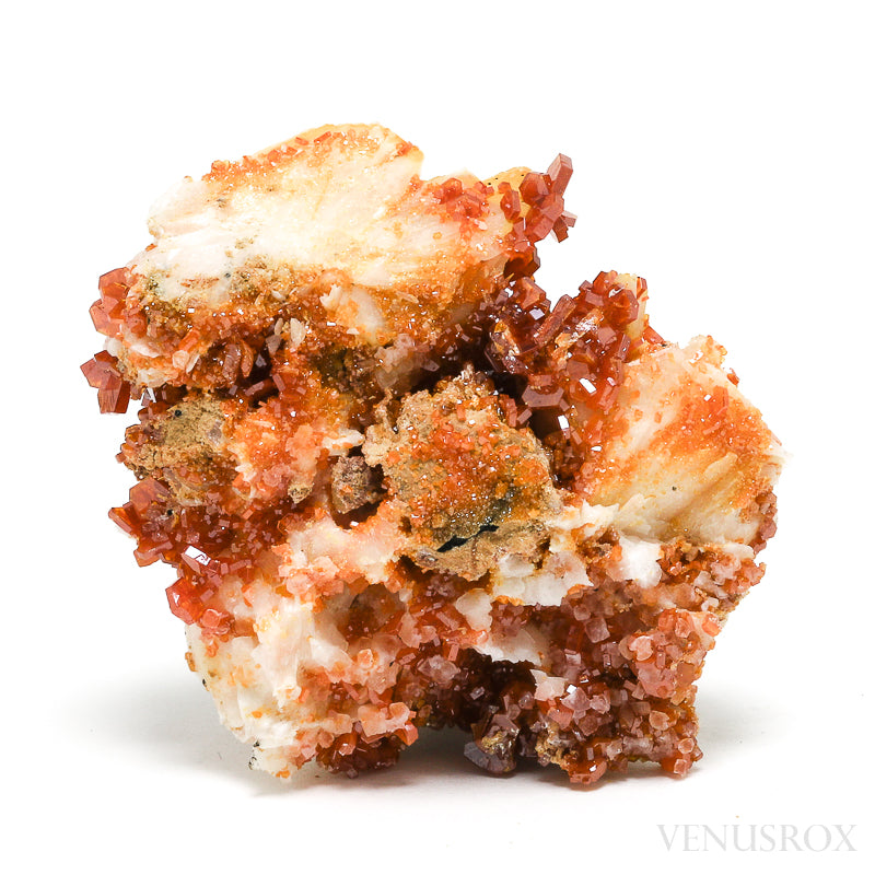 Vanadinite on Barite Natural Specimen from Mibladen, Midelt, Meknes-Tafilalet Region, Morocco | Venusrox