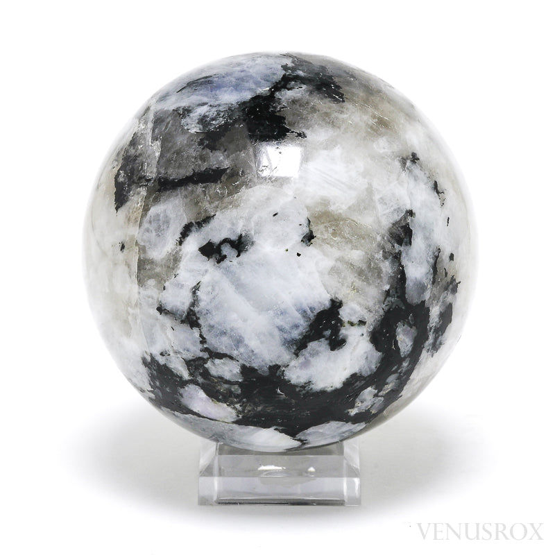 Moonstone (Rainbow) with Tourmaline (Black) Sphere | Venusrox