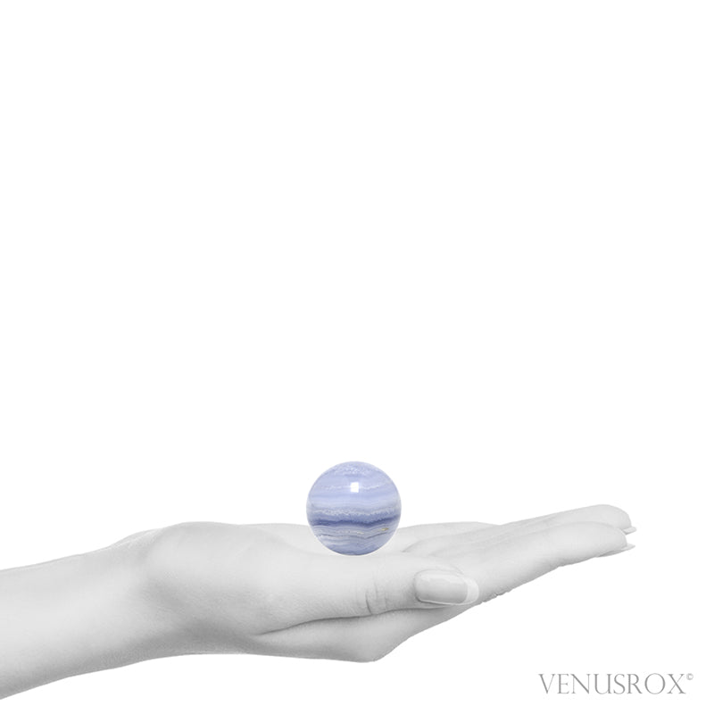 Blue Lace Agate Polished Sphere from Namibia | Venusrox