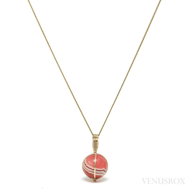 Rhodochrosite Sphere Pendant from Argentina | Venusrox
