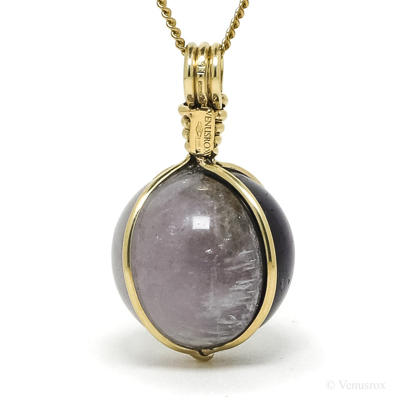 Chevron Amethyst Polished Crystal Pendant from India | Venusrox