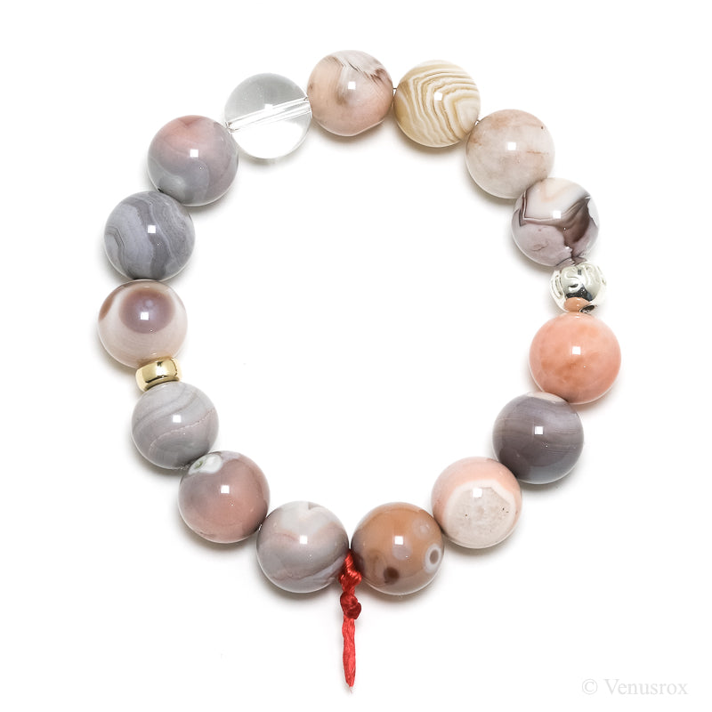 Pink Agate Bracelet from Botswana | Venusrox