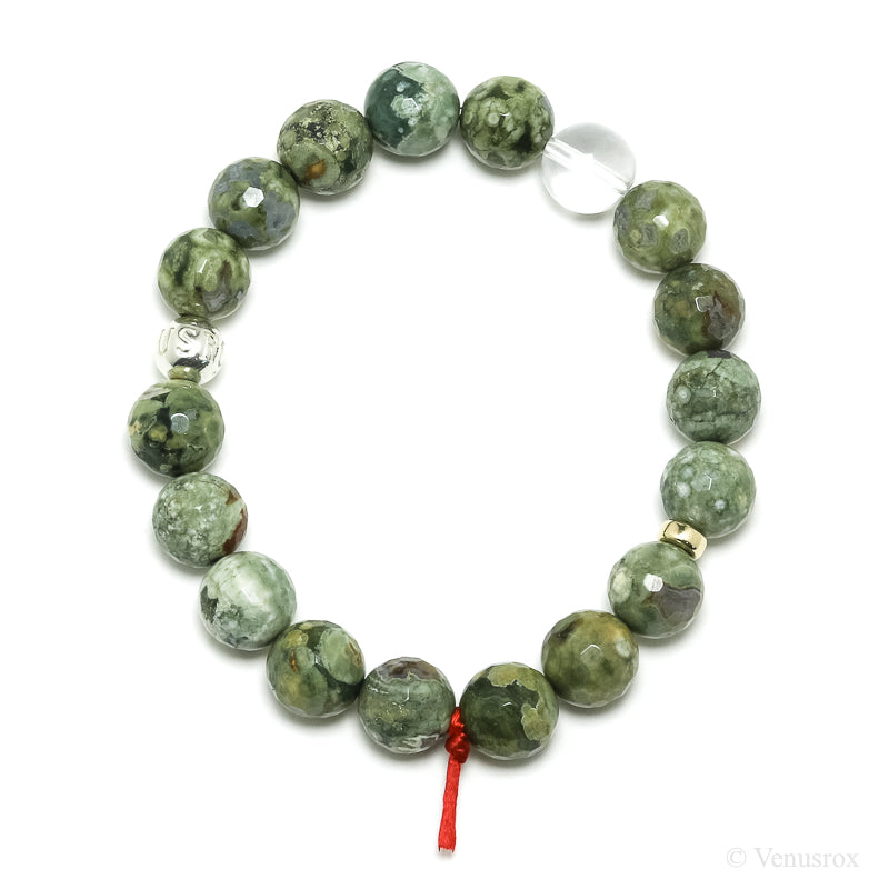 Rhyolite (Rainforest Jasper) Bead Bracelet from Australia | Venusrox