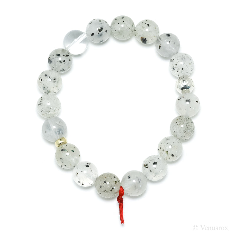 Mica in Quartz Bead Bracelet from Madagascar | Venusrox