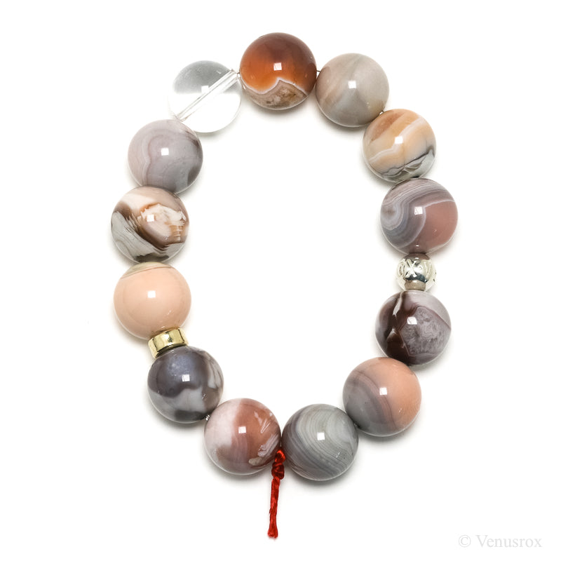 Pink Agate Bracelet from Botswana | Venusrox