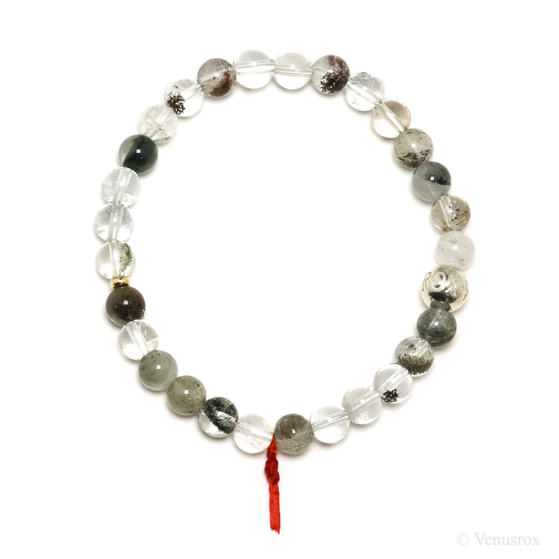 Chlorite/Lodalite Quartz Bead Bracelet from Brazil | Venusrox