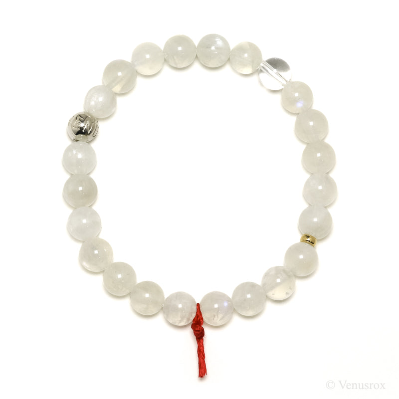Rainbow Moonstone Bead Bracelet from India | Venusrox