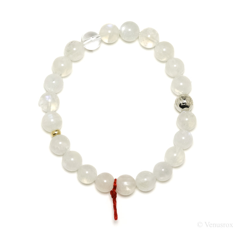 Rainbow Moonstone Bead Bracelet from India | Venusrox