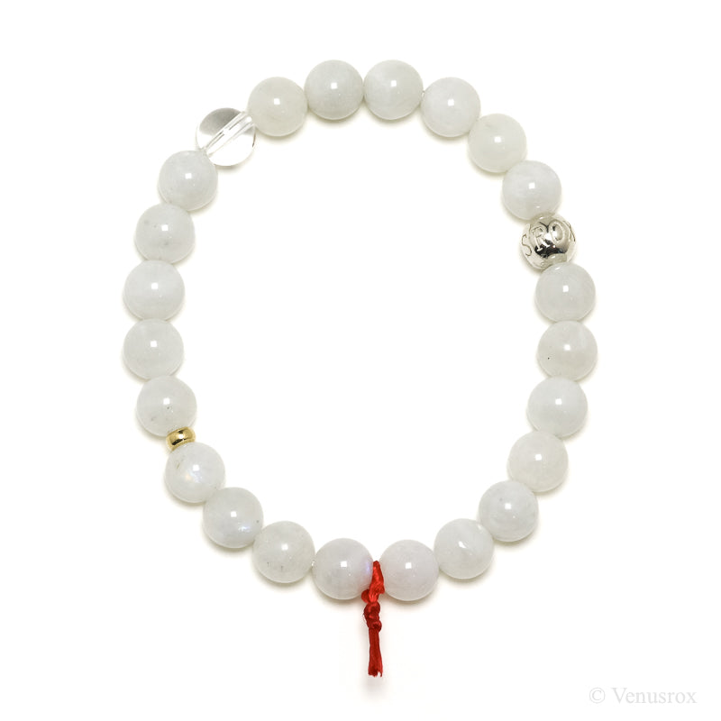 Rainbow Moonstone Bead Bracelet from India | Venusroxv