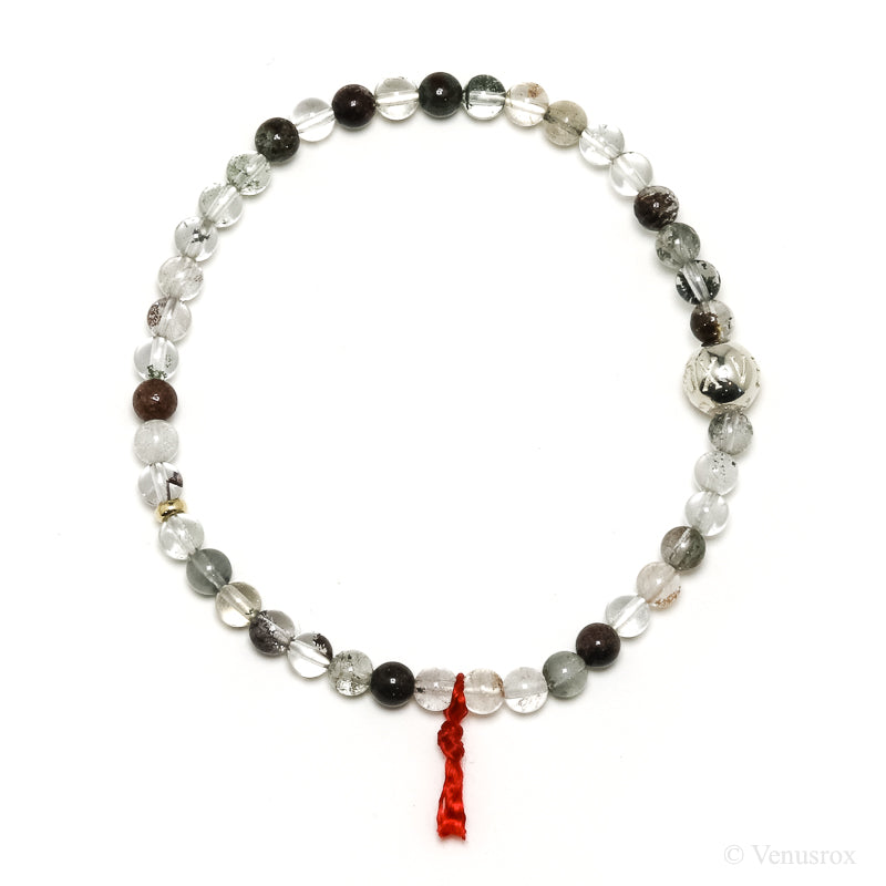 Chlorite/Lodalite Quartz Bead Bracelet from Brazil | Venusrox