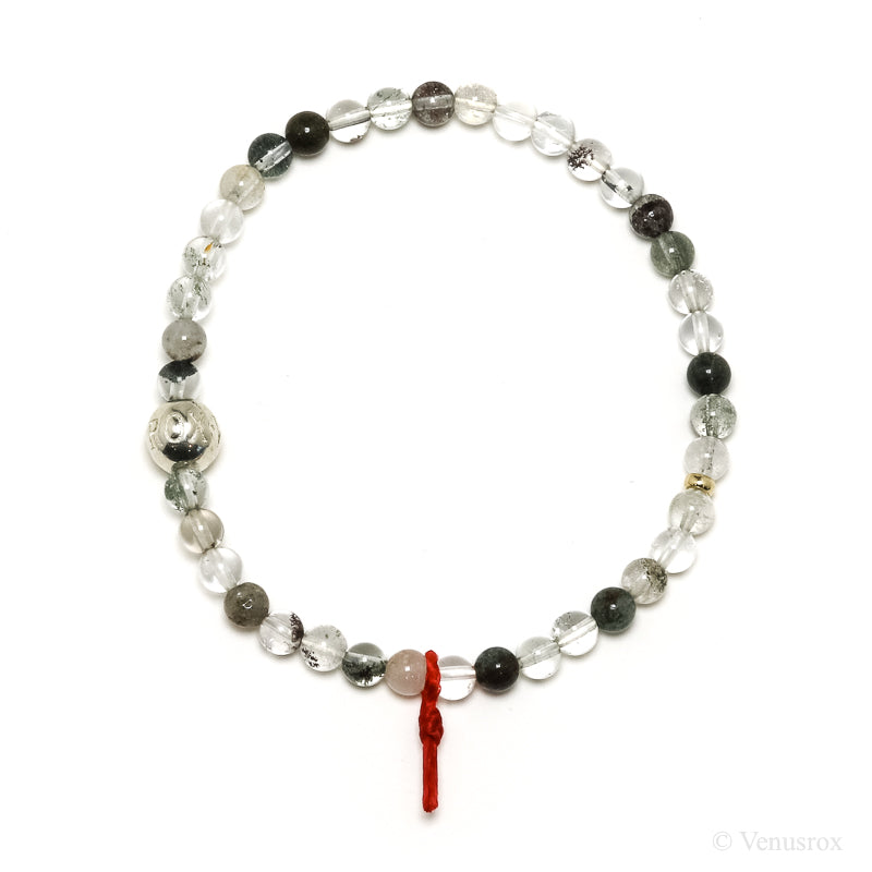 Chlorite/Lodalite Quartz Bead Bracelet from Brazil | Venusrox