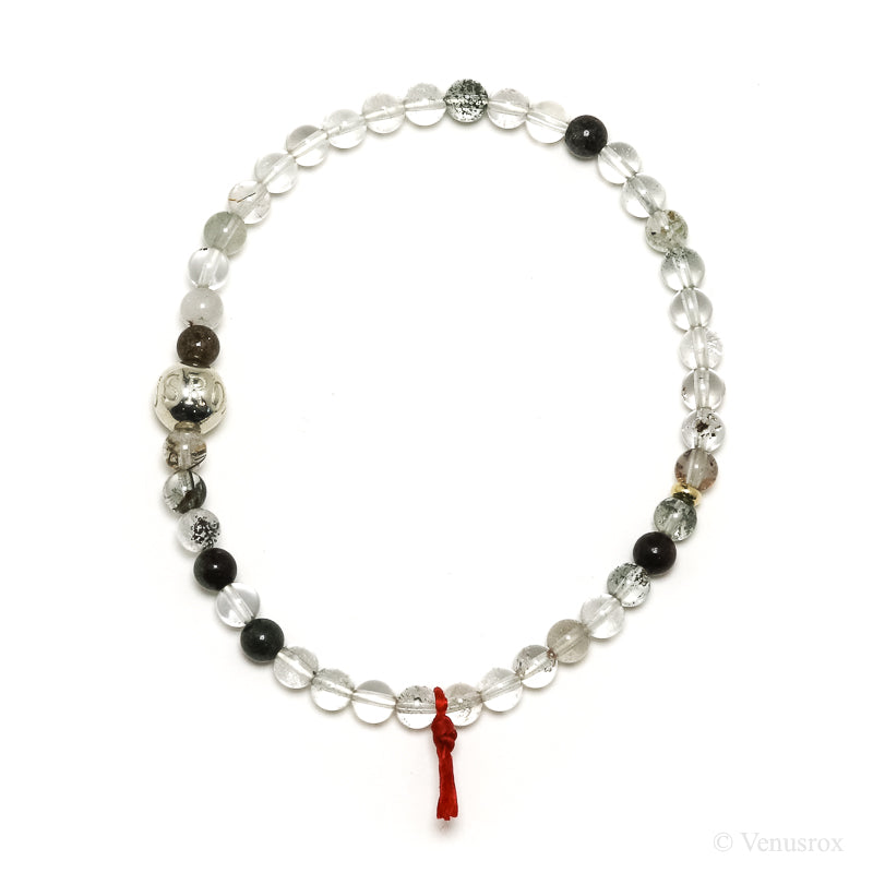 Chlorite/Lodalite Quartz Bead Bracelet from Brazil | Venusrox