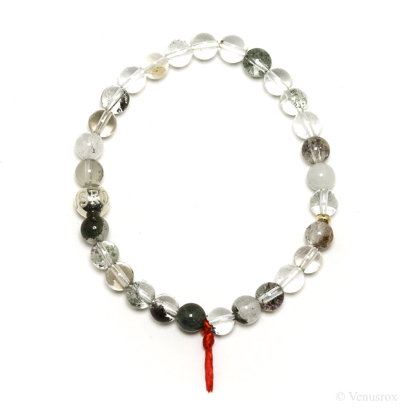 Chlorite/Lodalite Quartz Bead Bracelet from Brazil | Venusrox