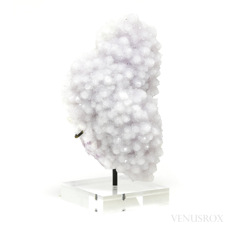 Amethyst with Clear Quartz Druzy Natural Cluster from Mexico mounted on bespoke stand | Venusrox