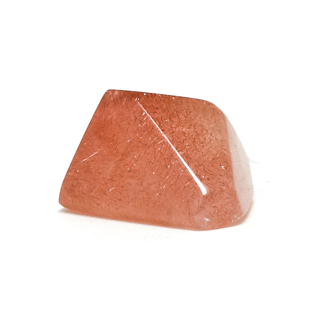 Strawberry Quartz Part Polished Crystal from the Shymkent Region, Kazakhstan | Venusrox