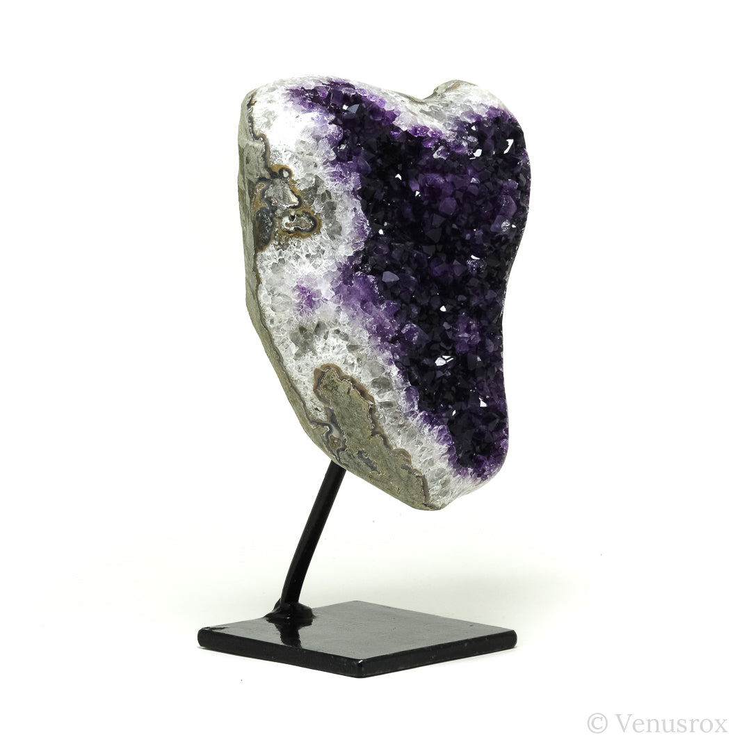 Amethyst with Quartz, Agate & Matrix Part Polished/Part Natural Cluster from Uruguay | Venusrox