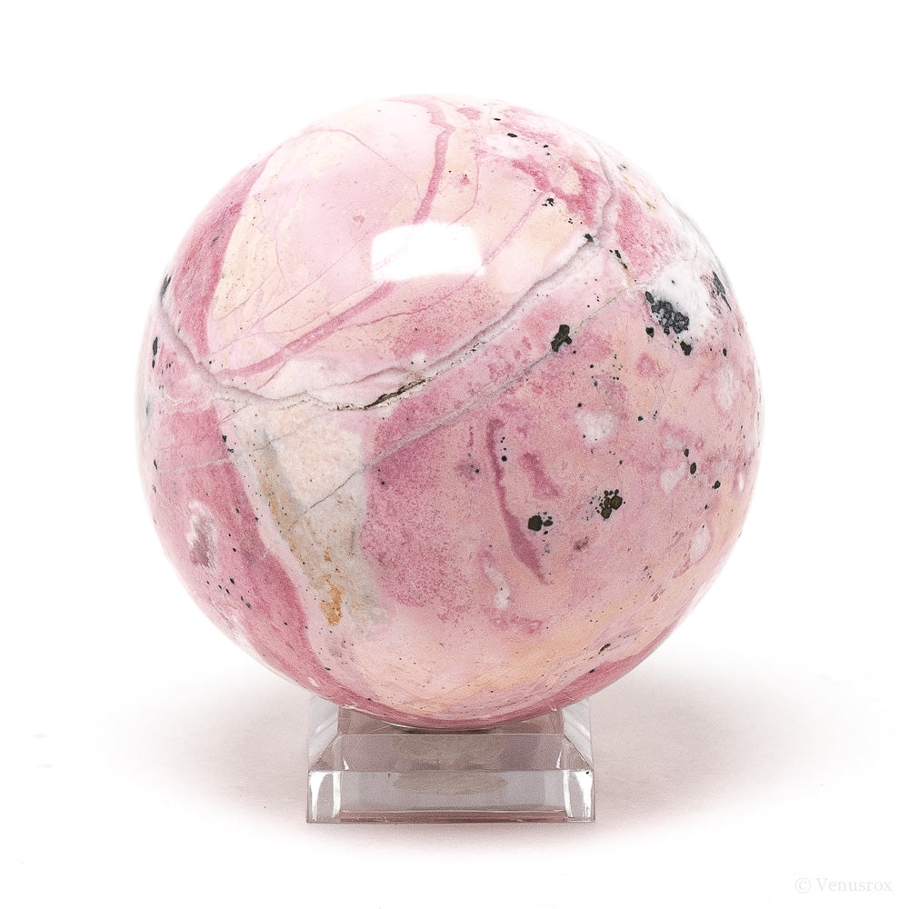 Rhodonite with Quartz Sphere from Peru | Venusrox