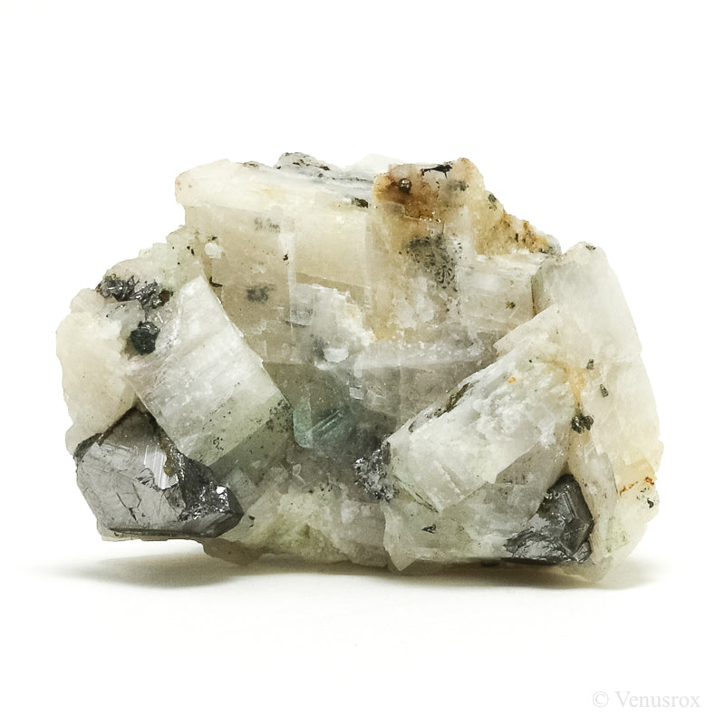 Carrollite on Calcite Natural Crystal from the Kamoya South II Mine, Kamoya, Kambove, Kambove Territory, Haut-Katanga, DR Congo | Venusrox