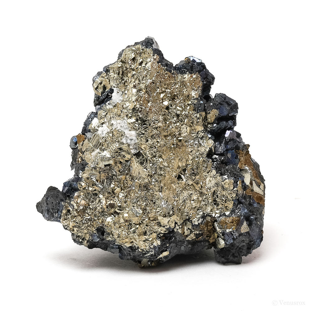 Sphalerite with Pyrite & Chalcopyrite Natural Cluster from the Huanzala Mine, Huallanca District, Dos de Mayo Province, Huánuco Department, Peru | Venusrox