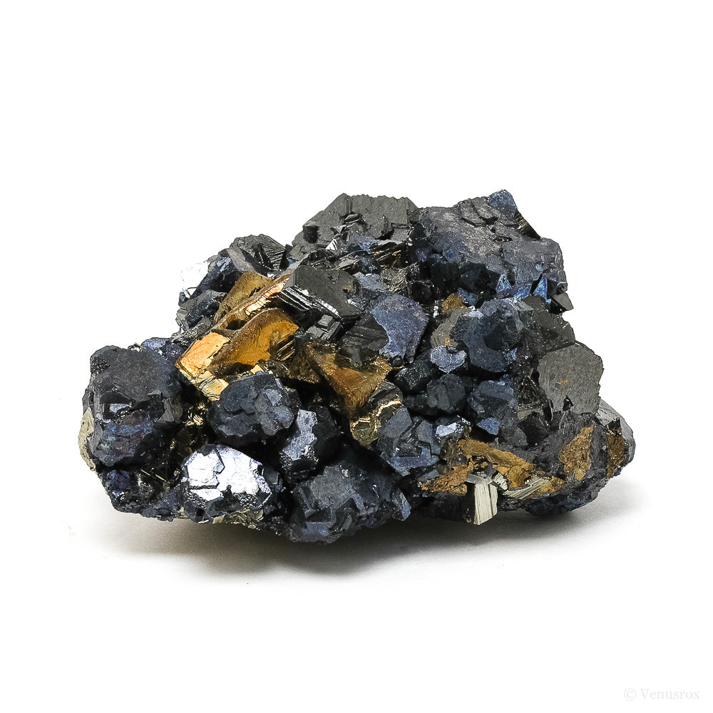 Sphalerite with Pyrite & Chalcopyrite Natural Cluster from the Huanzala Mine, Huallanca District, Dos de Mayo Province, Huánuco Department, Peru | Venusrox