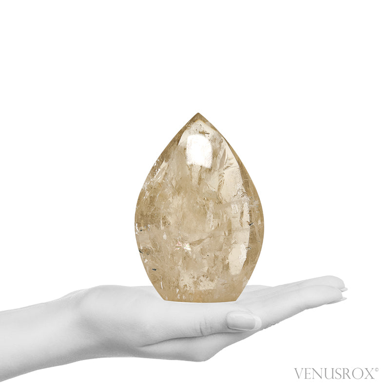 Natural Citrine Polished Flame from Brazil | Venusrox
