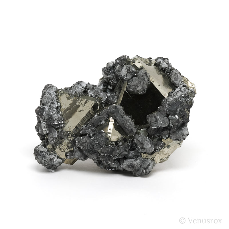 Pyrite with Sphalerite Natural Cluster from the Huanzala Mine, Huallanca District, Dos de Mayo Province, Huánuco Department, Peru | Venusrox