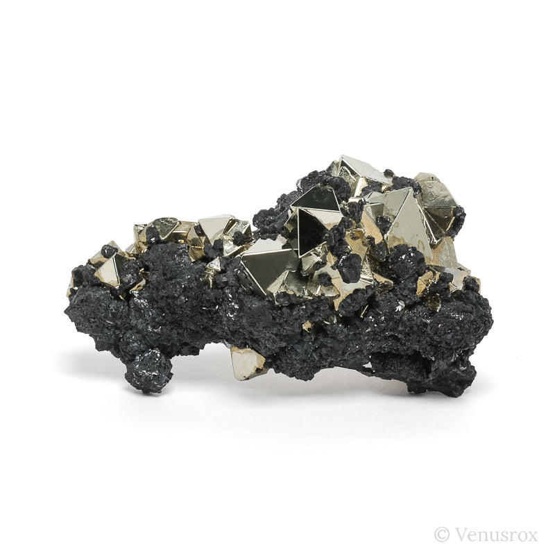 Pyrite with Sphalerite Natural Cluster from the Huanzala Mine, Huallanca District, Dos de Mayo Province, Huánuco Department, Peru | Venusrox