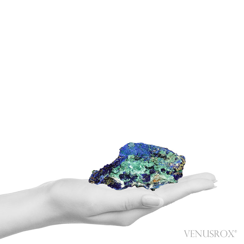 Azurite, Malachite & Aragonite on Matrix Natural Crystal from the Lavrion District, Attica Prefecture, Greece | Venusrox