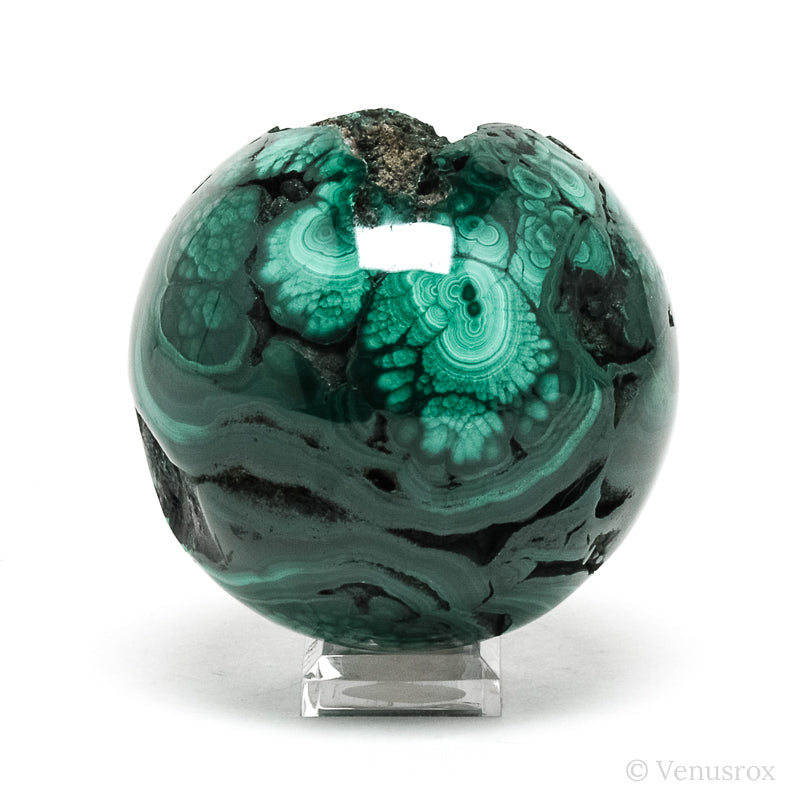 Malachite Polished Sphere from the Democratic Republic of Congo | Venusrox