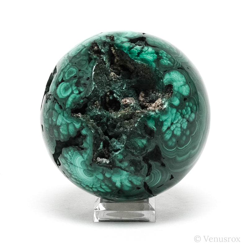 Malachite Polished Sphere from the Democratic Republic of Congo | Venusrox