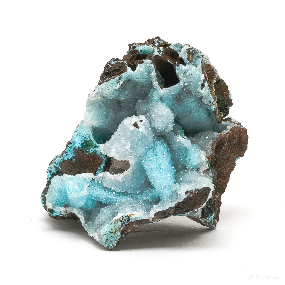 Chrysocolla with Malachite, Clear Quartz & Matrix Natural Crystal from the Tenke-Fungurume Area, Lualaba, Democratic Republic of the Congo | Venusrox