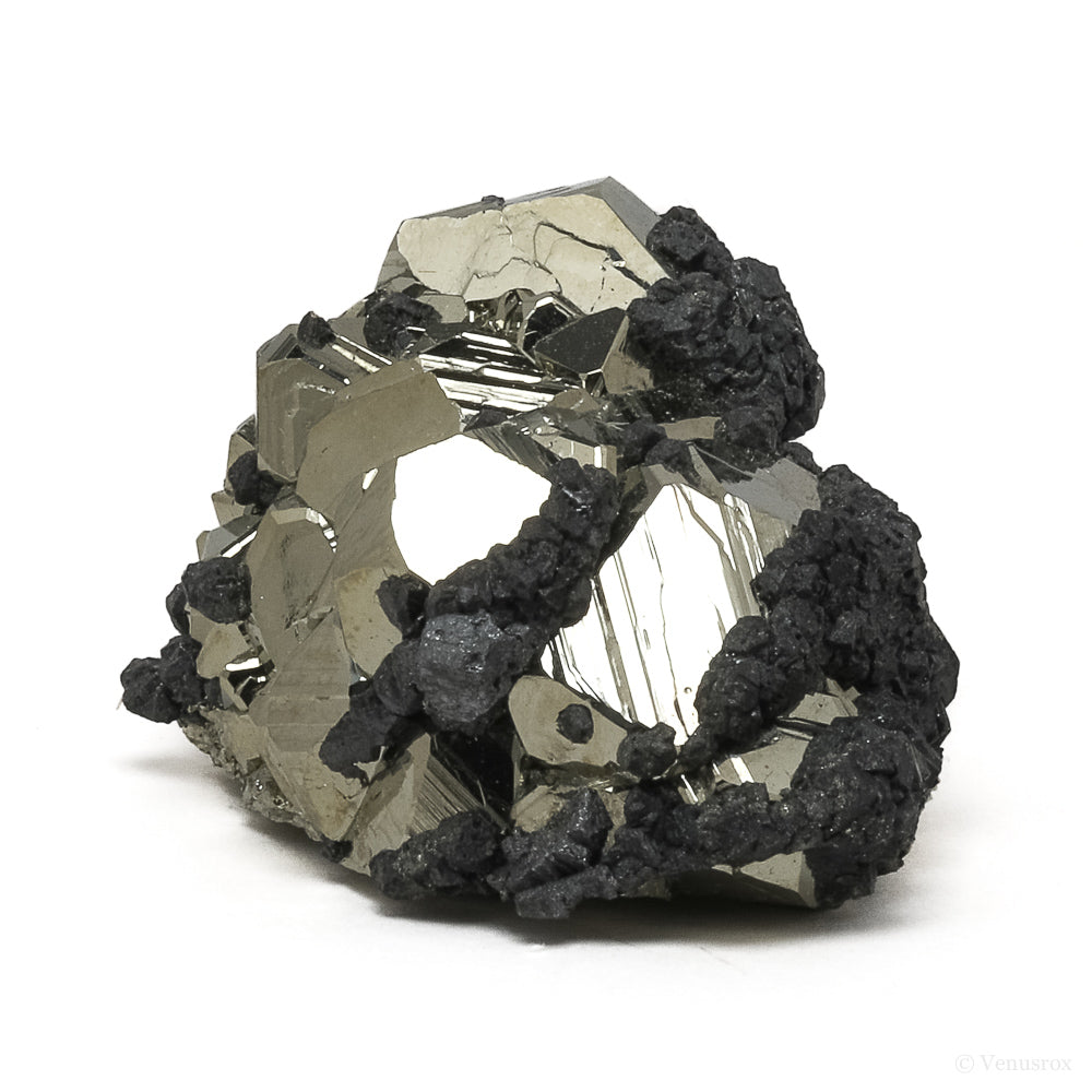 Pyrite with Sphalerite Natural Cluster from the Huanzala Mine, Huallanca District, Dos de Mayo Province, Huánuco Department, Peru | Venusrox