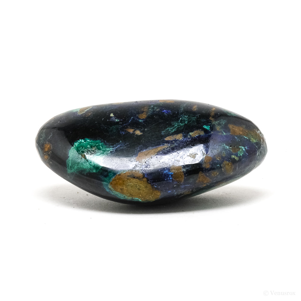 Azurite and Malachite in Matrix Polished Crystal from Huancavelica, Peru | Venusrox