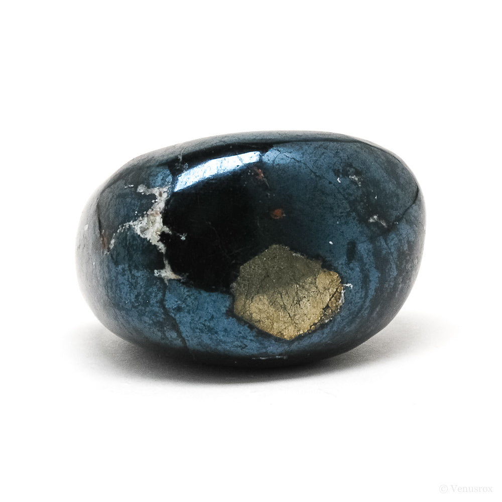 Covellite with Pyrite Polished Crystal from Peru | Venusrox