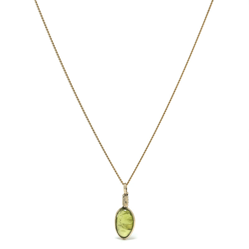 Peridot Polished Sphere Pendant from the Kaghan Valley, Pakistan | Venusrox