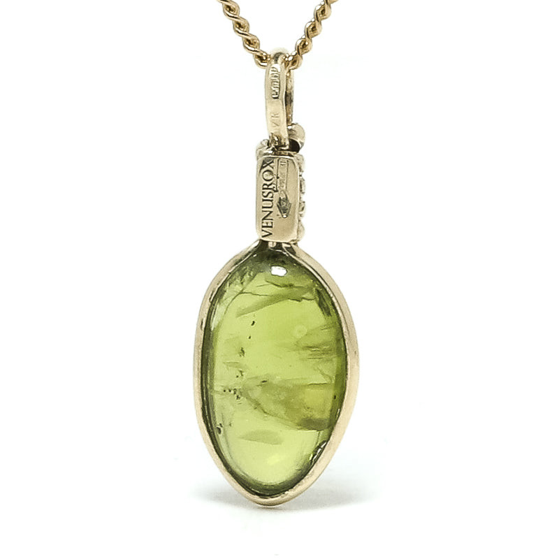 Peridot Polished Sphere Pendant from the Kaghan Valley, Pakistan | Venusrox