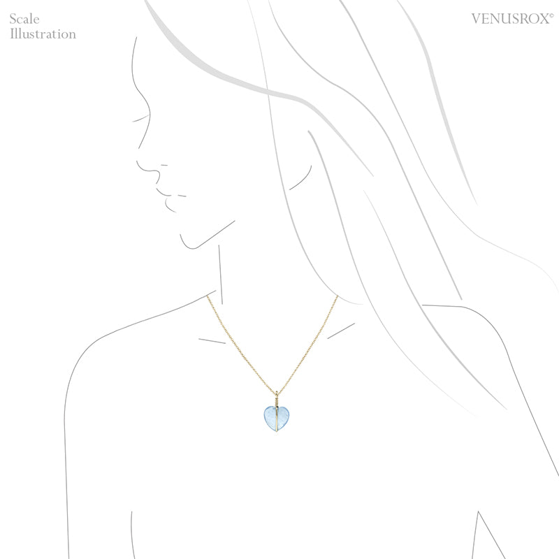 Aquamarine Polished Heart Pendant from Mozambique | Venusrox