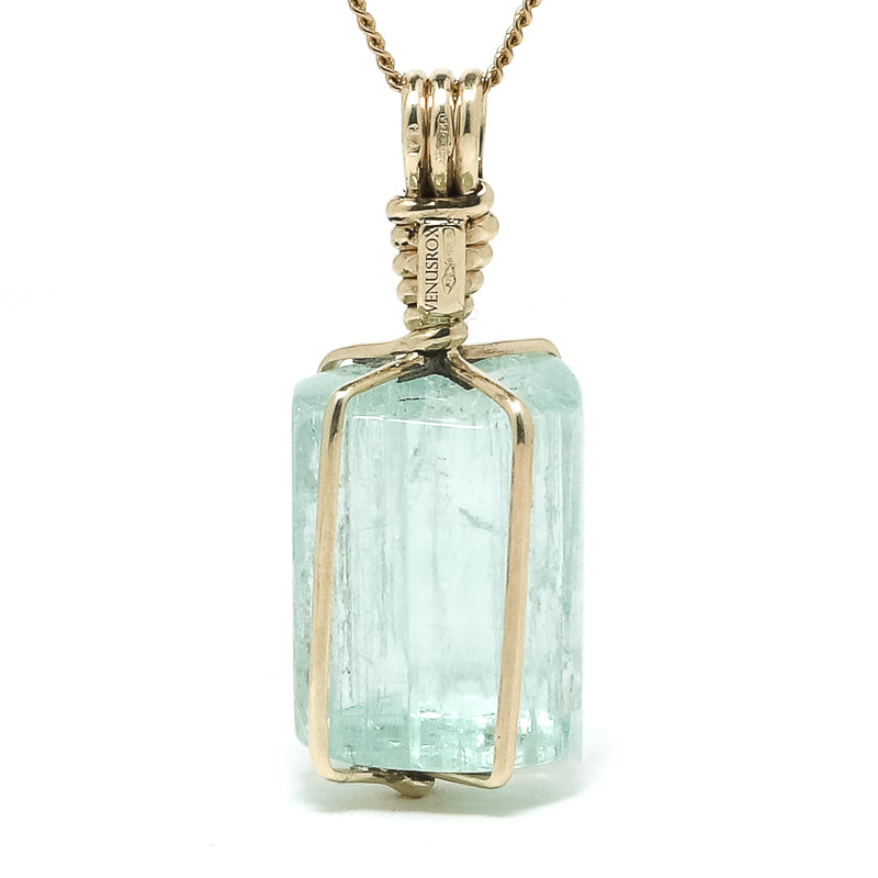 Aquamarine Polished Crystal Pendant from Russia | Venusrox