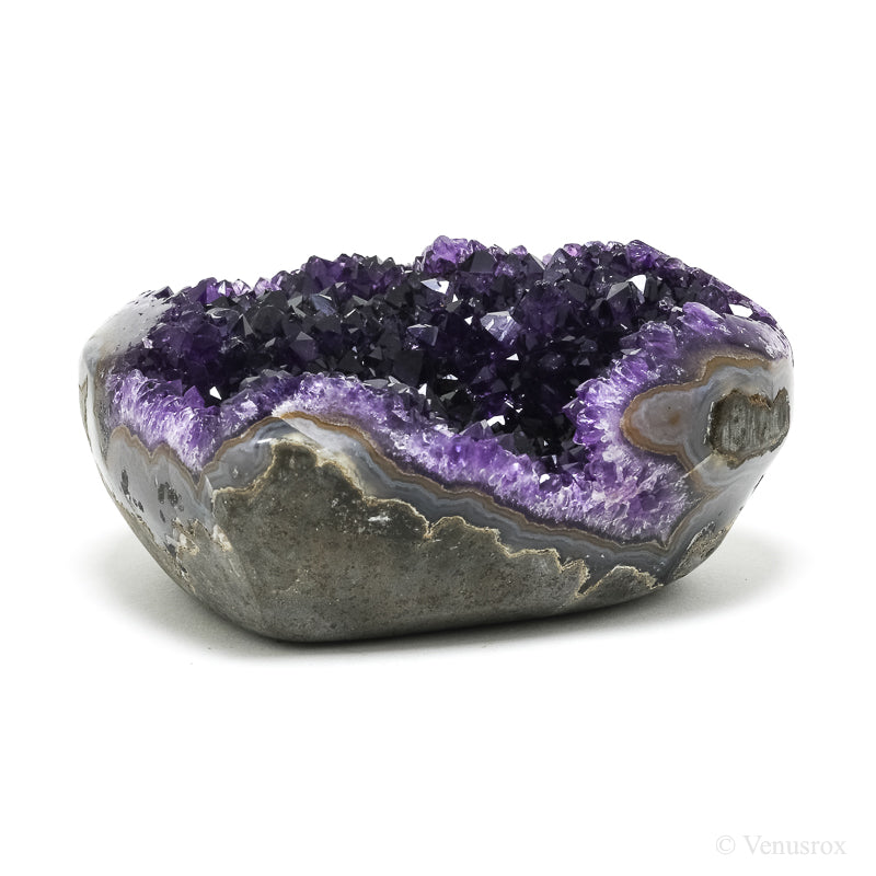 Amethyst with Agate Polished/Natural Heart from Uruguay | Venusrox