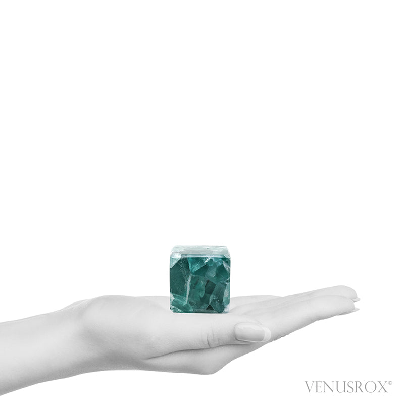 Fluorite Polished Cube from Mexico | Venusrox