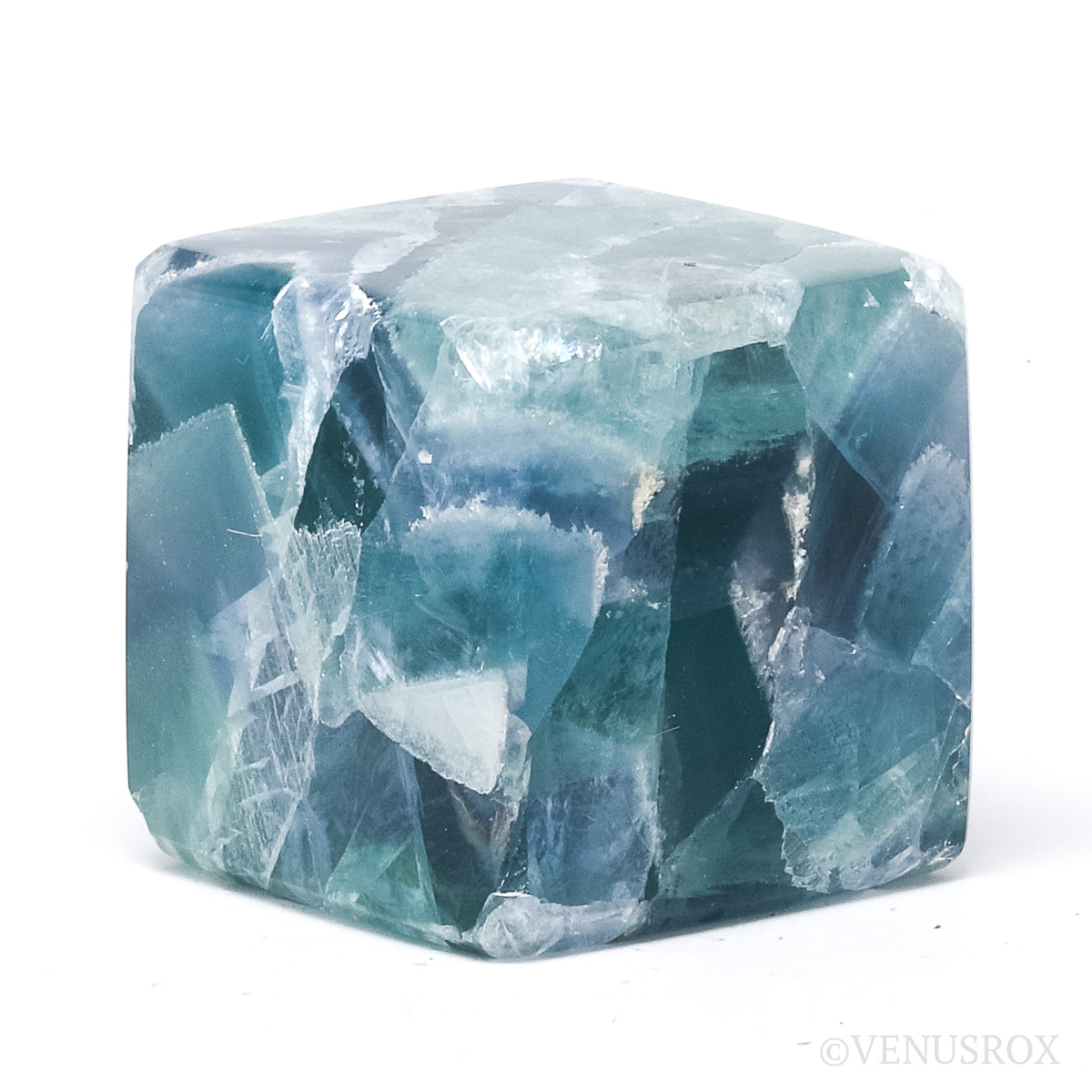 Fluorite Polished Cube from Mexico | Venusrox